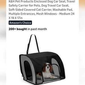 Black Pet Carrier with Mesh Windows